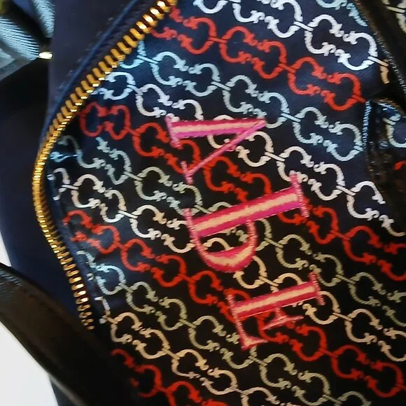 C Wonder Nylon Oversized Blue Handbag EUC - Picture 8 of 9